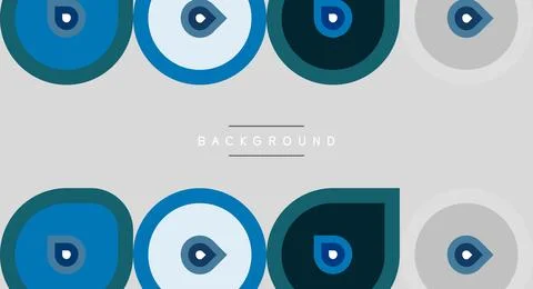 Pattern displays blue, teal, gray eye symbols. Repeating design creates Stock Illustration