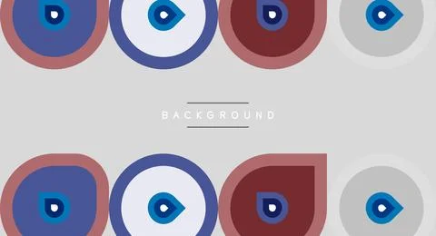 Pattern displays repeating eye motifs. Colors include blue, red, gray, white. Stock Illustration