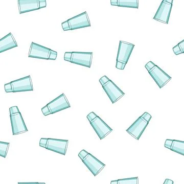 Pattern disposable plastic cup cartoon vector Stock Illustration