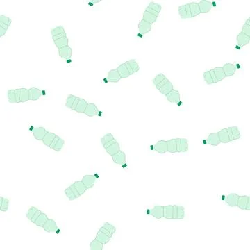 Pattern disposable plastic water bottle cartoon vector Stock Illustration