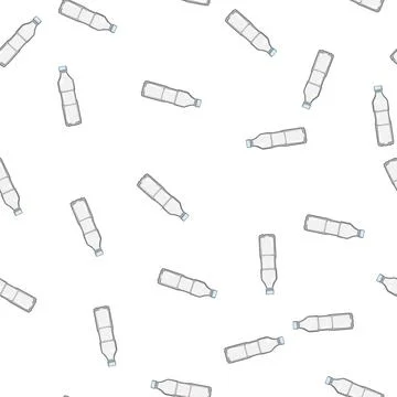 Pattern disposable plastic water bottle cartoon vector Stock Illustration