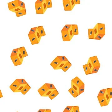 Pattern disposal battery recycling box cartoon vector Illustrazione stock
