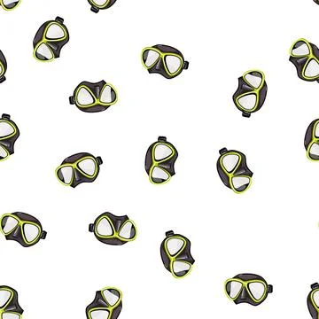 Pattern dive diving mask cartoon vector 스톡 일러스트