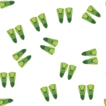 Pattern diver flippers cartoon vector Illustrazione stock