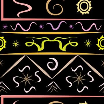 Pattern diversity of the universe black Stock Illustration