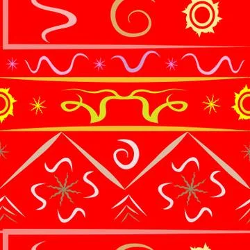 Pattern diversity of the universe red Stock Illustration