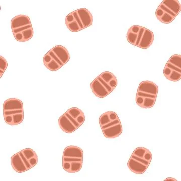 Pattern divided multi section meal tray cartoon vector Stock Illustration