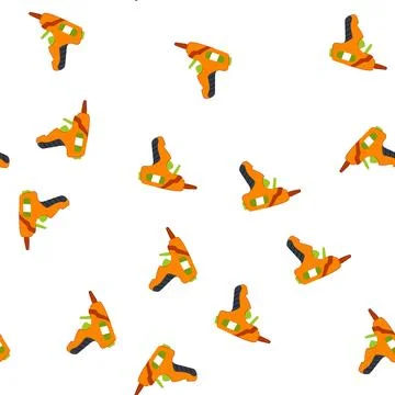 Pattern diy glue gun cartoon vector Stock Illustration