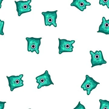 Pattern diy slime character cartoon vector Stock Illustration