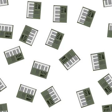 Pattern dj synthesizer audio cartoon vector Stock Illustration