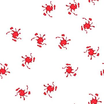 Pattern dna blood stain cartoon vector Stock Illustration