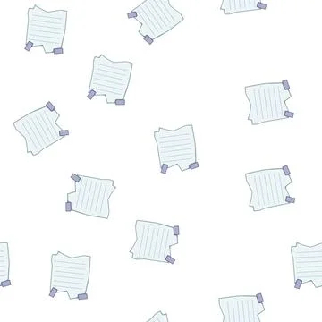 Pattern do pinned torn paper notes cartoon vector Stock Illustration