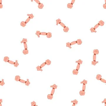 Pattern dog bone rope toy for chewing and playing Illustrazione stock