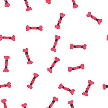 Pattern dog bone toy providing pet chew and play time Stock Illustration