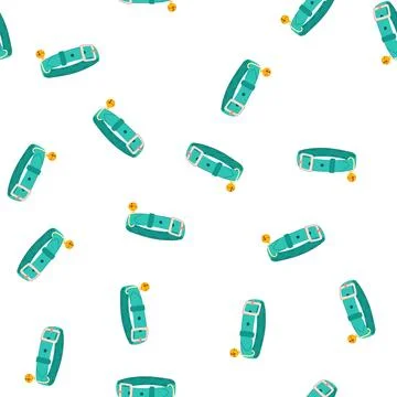 Pattern dog pet collar cartoon vector Stock Illustration