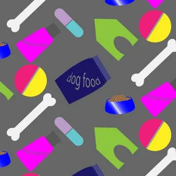 Pattern dog style Stock Illustration