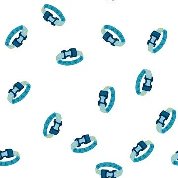 Pattern doggy pet collar cartoon vector Stock Illustration