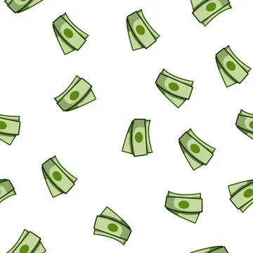 Pattern dollar cash stack cartoon vector Illustrazione stock