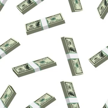 Pattern dollars seamless Stock Illustration