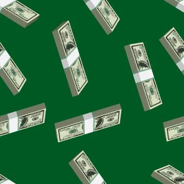 Pattern dollars seamless Stock Illustration