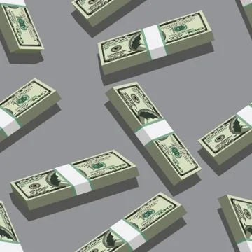 Pattern dollars seamless Stock Illustration