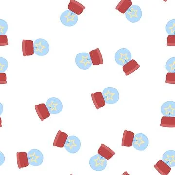 Pattern dome snow ball cartoon vector 스톡 일러스트