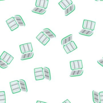 Pattern domestic fridge cartoon vector Stock Illustration