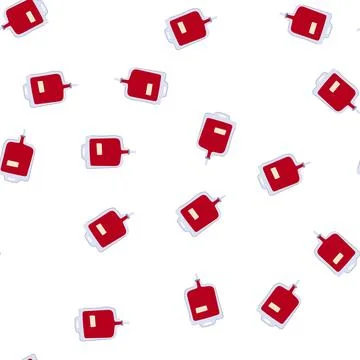 Pattern donation blood donor bag cartoon vector Ilustração Stock