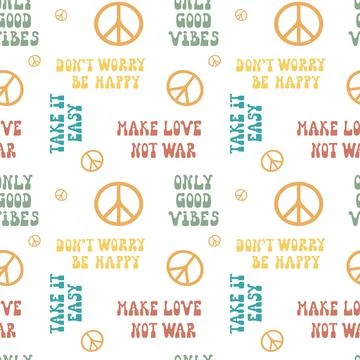 Pattern dont worry Illustrazione stock