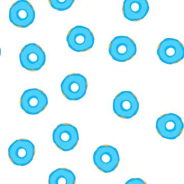 Pattern donut with blue glazing representing sweet treats 스톡 일러스트