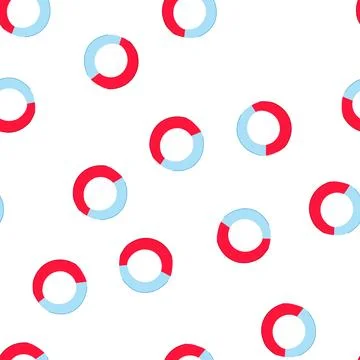 Pattern donut chart visualizing data comparison and business analytics Stock Illustration