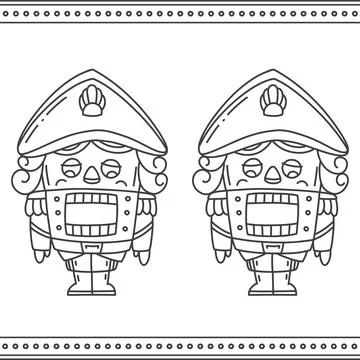 Pattern doodle nutcracker Enchanted prince 2023 Stock Illustration