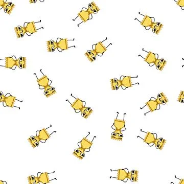 Pattern doodle pasta character cartoon vector Stock Illustration