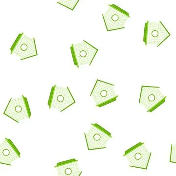 Pattern door bird cage cartoon vector Stock Illustration