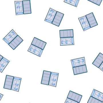 Pattern door fridge refrigerator cartoon vector Stock Illustration