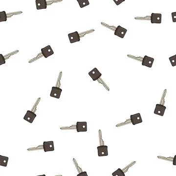 Pattern door key cartoon vector Stock Illustration