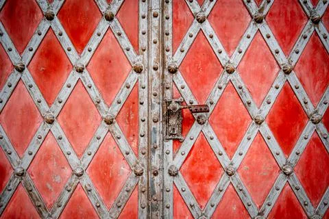 Pattern on the doors Stock Photos