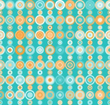 Pattern with dots and circles in retro style Stock Illustration