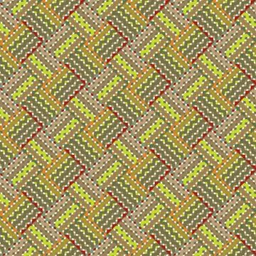 Pattern with dots and colored squares Stock Illustration