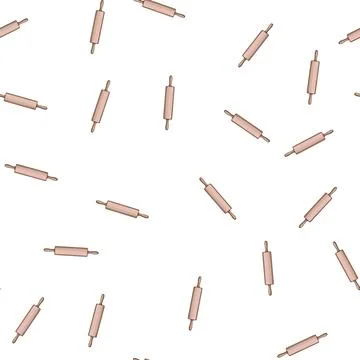 Pattern dough rolling pin cartoon vector Stock Illustration