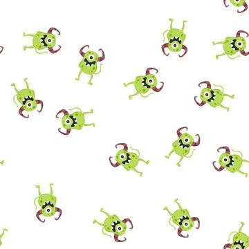 Pattern dragon monster with horns cartoon vector Stock Illustration