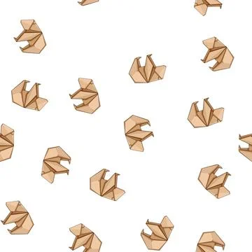 Pattern dragon origami animals cartoon vector 库存插图