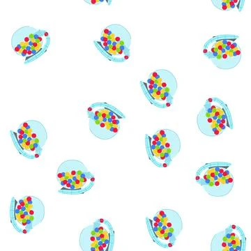 Pattern draw lotto ball machine cartoon vector Stock Illustration