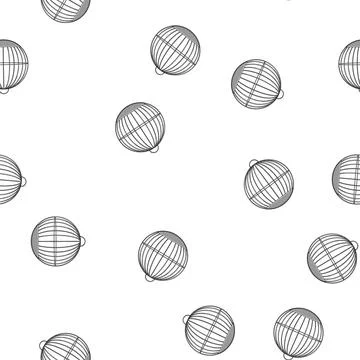 Pattern drawing bird cage cartoon vector Illustrazione stock