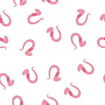 Pattern drawing worm cartoon cartoon vector Stock Illustration