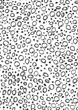 Pattern with drawn pen circles Stock Illustration