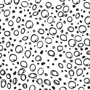 Pattern with drawn pen circles Stock Illustration