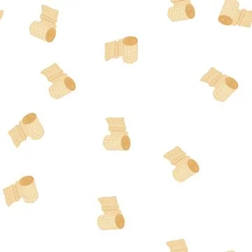 Pattern dressing gauze roll cartoon vector Stock Illustration