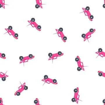 Pattern drift rc car toy cartoon vector Stock Illustration