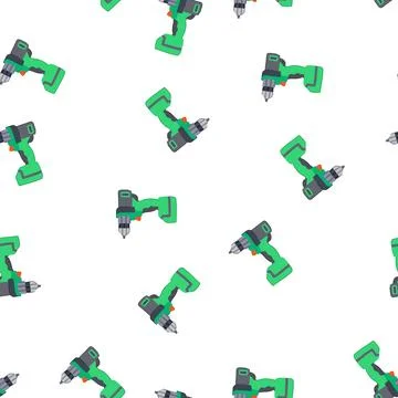 Pattern drilling drill cartoon vector Illustrazione stock